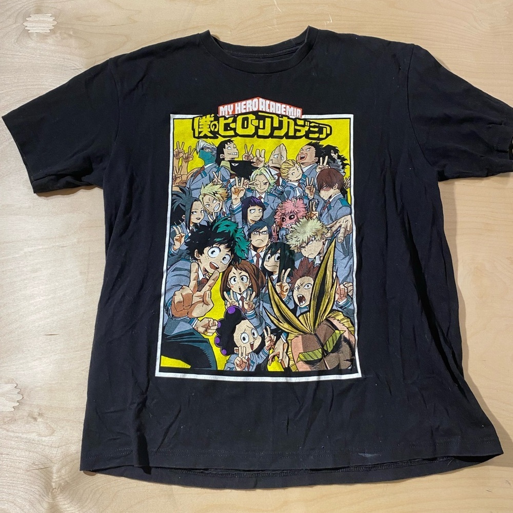 My Hero Academia Black Graphic T-Shirt Large (Lx)
